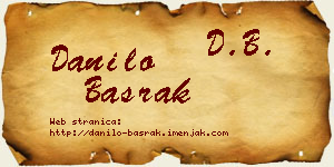 Danilo Basrak vizit kartica